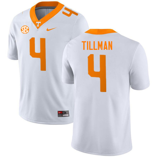 Cedric Tillman Tennessee Jersey,Tennessee Volunteers #4 Cedric Tillman College Jersey,Uniforms-White